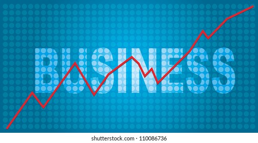 Business concept with graph and abstract background