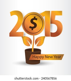 Business concept. Happy new year 2015.