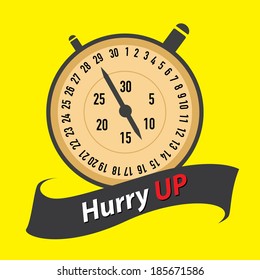 business concept. hurry UP. concept vector illustration