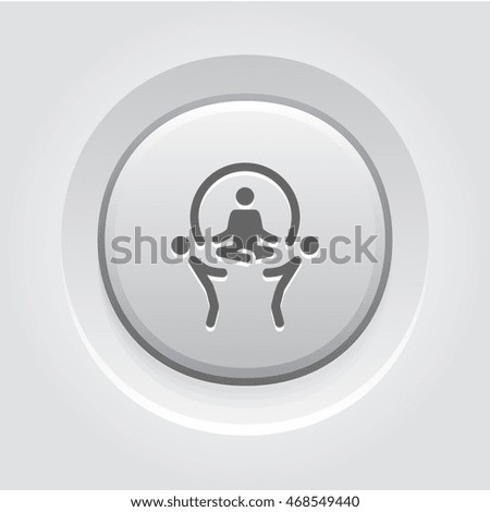 Business Concept Icon. Grey Button Design.