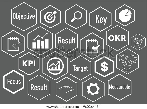 Business Concept Icon Okr Objective Key Stock Vector (Royalty Free ...