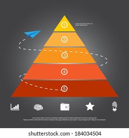 business concept icon presentation with triangle