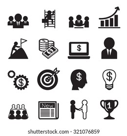 Business concept icon set