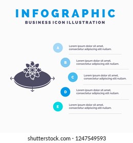 Business, concept, idea, innovation, light Infographics Template for Website and Presentation. GLyph Gray icon with Blue infographic style vector illustration.