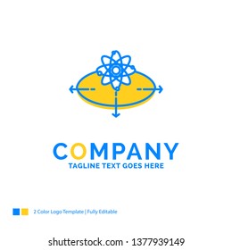 Business, concept, idea, innovation, light Blue Yellow Business Logo template. Creative Design Template Place for Tagline.