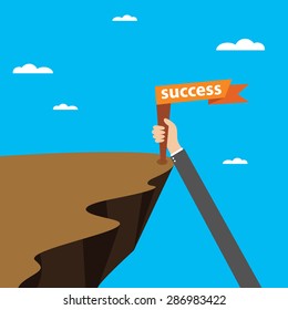 Business concept, idea to success, vector