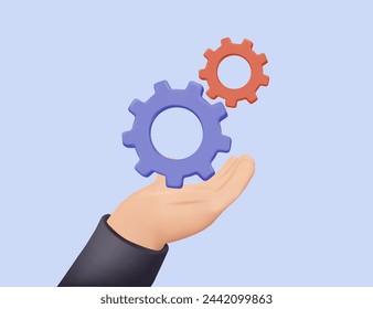Business concept illustration 3D. Vector illustration of business success, award, achievement. 3D trophy icon. Creative concept for web banner, social media banner, business presentation, marketing