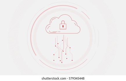Business concept illustration. Cloud computing.