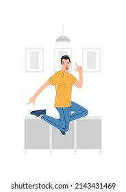 Business Concept Illustration. Collection of scene with men taking part in business activities. Vector illustration. Flat design with white background.