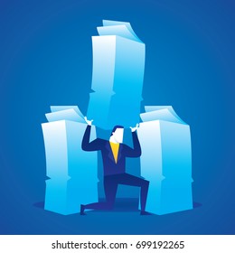 Business concept illustration of a lot of paperwork