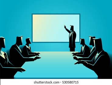 Business concept illustration of business presentation