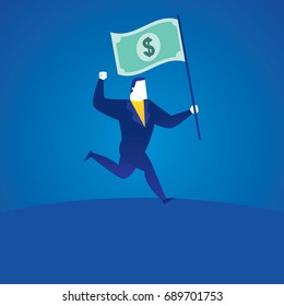 Business concept illustration of a succesful financial campaign