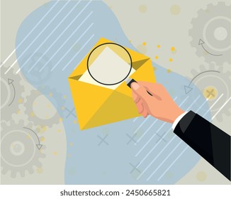 business concept illustration, vector illustration e mail, communication, newsletter, contact, creative concept web banner