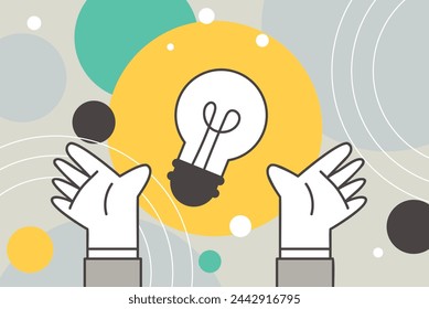 Business concept illustration. Vector illustration of idea, startup, brainstorming, creativity, innovation. Creative concept for web banner, social media banner, business presentation, marketing mater