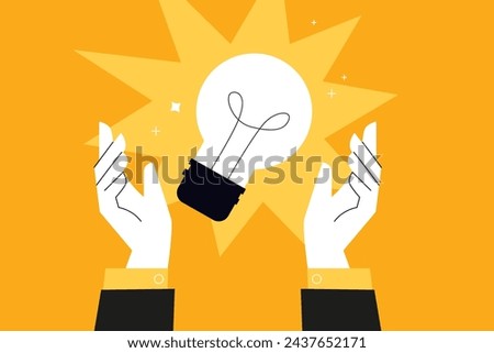 Business concept illustration. Vector illustration of idea, startup, brainstorming, creativity, innovation. Creative concept for web banner, social media banner, business presentation, marketing mater