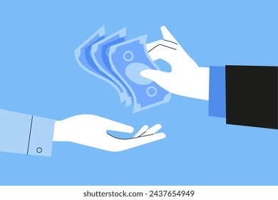 Business-Konzept Illustration. Vektor-Illustration von Zahlung, Finanzen, Banken, Gewinn, Investitionen. Kreatives Konzept für Web-Banner, Social-Media-Banner, Business-Präsentation, Marketing-Material. 