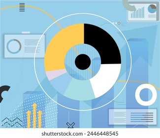 Business concept illustration. Vector illustration of business planning, analysis, report, market research. Creative concept for web banner, social media banner, business presentation