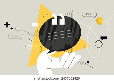 Business concept illustration. Vector illustration of testimonial, review, rating, comment, social media. Creative concept for web banner, social media banner, business presentation, marketing.