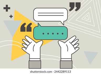 Business concept illustration. Vector illustration of testimonial, review, rating, comment, social media. Creative concept for web banner, social media banner, business presentation