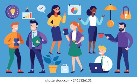 Business Concept illustrations mega set collection of scenes with men and women