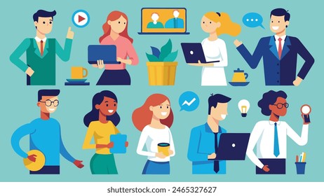 Business Concept illustrations mega set collection of scenes with men and women