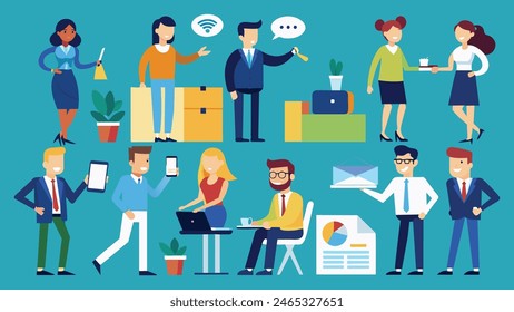 Business Concept illustrations mega set collection of scenes with men and women