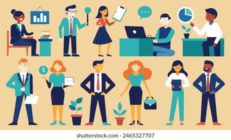 Business Concept illustrations mega set collection of scenes with men and women
