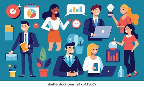 Business Concept illustrations mega set collection of scenes with men and women