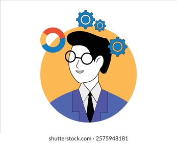 Business Concept illustrations. Mega set. Collection of scenes with men and women taking part in business activities. Vector illustration