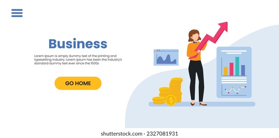 Business Concept illustrations. business process, team work and human resource management. Collection of scenes with men and women taking part in business activities. Vector illustration	