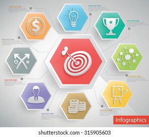Business concept info graphic design,clean vector
