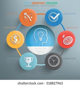 Business concept info graphic design,clean vector