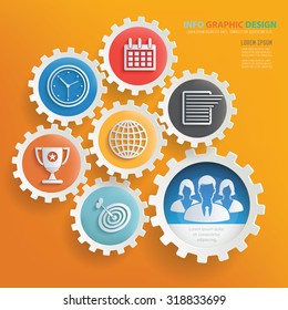 Business concept info graphic design,clean vector
