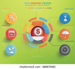 
Business concept info graphic design,clean vector