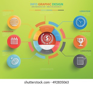 
Business concept info graphic design,clean vector