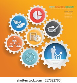 Business concept infographic design,clean vector