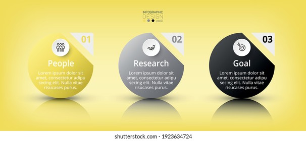 Business concept infographic with step.