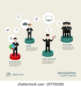 Business concept infographic step to successful,vector illustration
