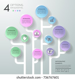 Business concept infographic template 4 steps, Can be used for workflow, layout, steps, number options, timeline or milestones project.