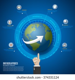 Business concept infographic template, Can be used for workflow layout, banner, diagram, web design, timeline