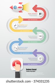 Business concept infographic template, Can be used for workflow layout, banner, diagram, web design, timeline