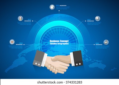 Business concept infographic template, Can be used for workflow layout, banner, diagram, web design, timeline