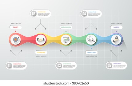 Business concept infographic template, Can be used for workflow layout, banner, diagram, web design, timeline