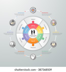 Business concept infographic template, Can be used for workflow layout, banner, diagram, web design, timeline