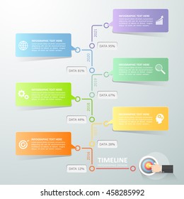 Business concept infographic template can be used for workflow layout, diagram, number options, timeline or milestones project.