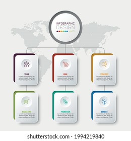 Business concept infographic template with diagram.