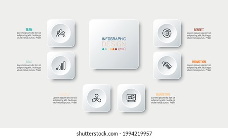 Business concept infographic template with diagram.