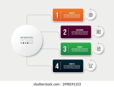 Business concept infographic template with diagram.