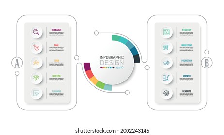 Business concept infographic template with diagram.