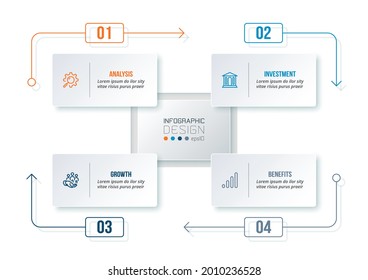 Business concept infographic template with diagram.